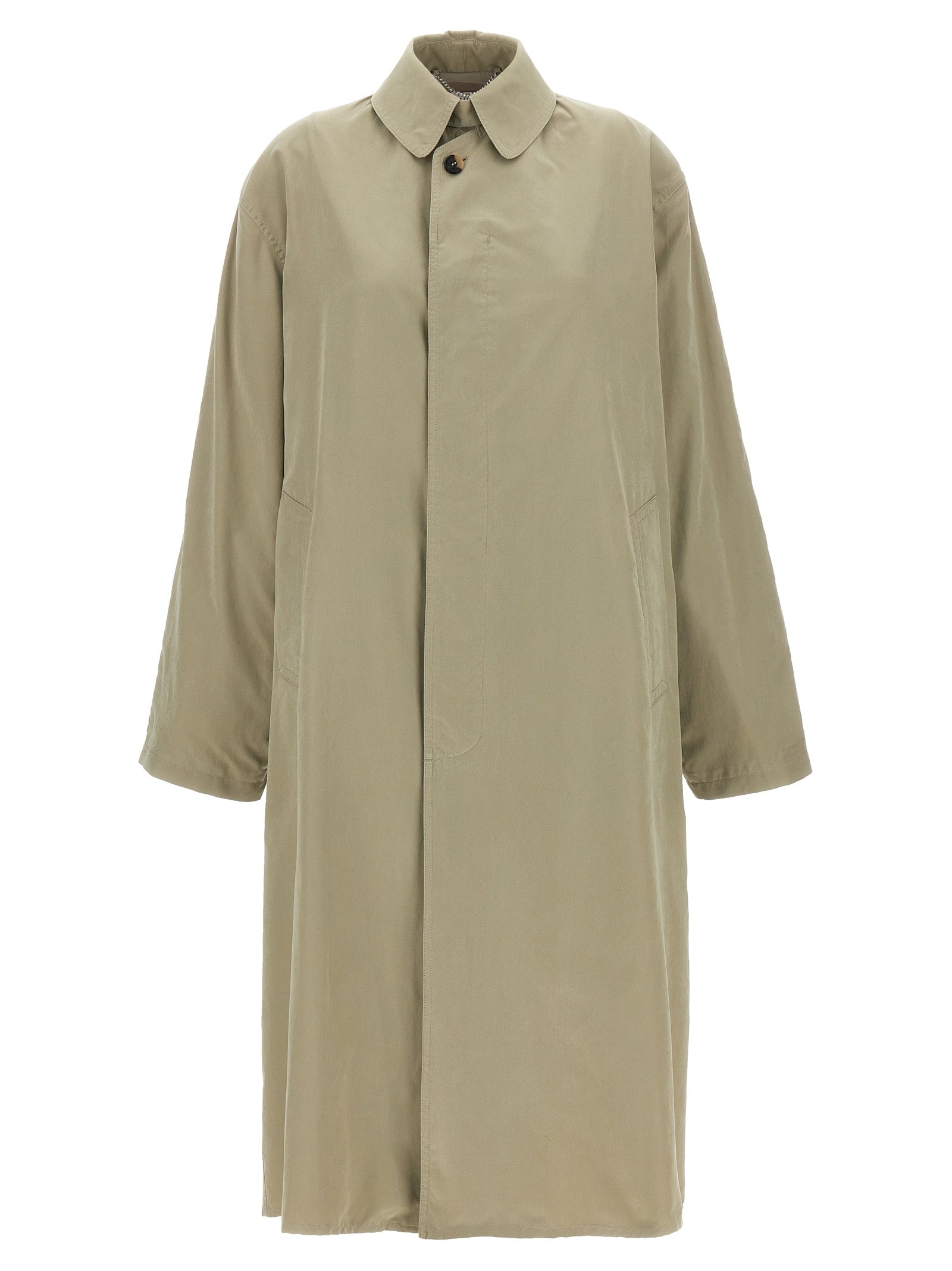Discover the Maison Margiela Bicolor Polyester Coat, a masterpiece of Italian craftsmanship, blending minimalist design with luxurious elegance for the discerning individual.