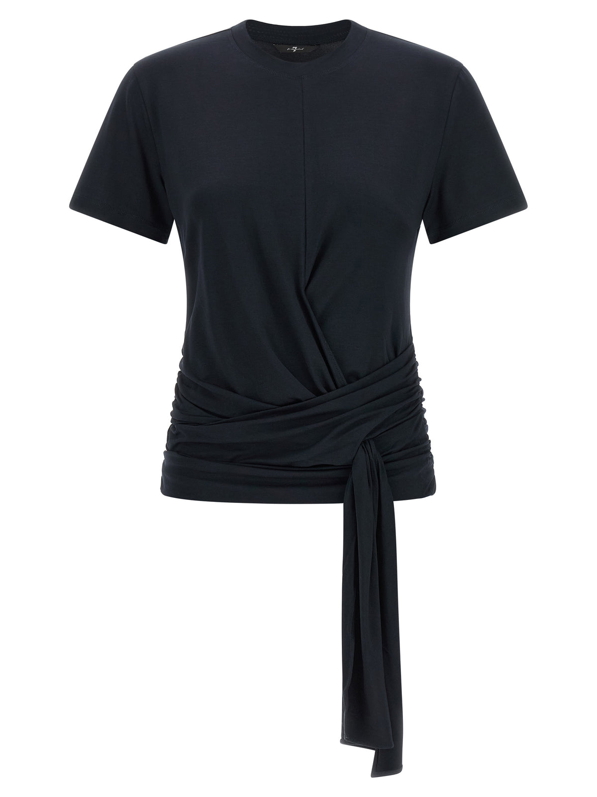 7 For All Mankind Blue Lyocell T-Shirt - Elegant Luxury Wear