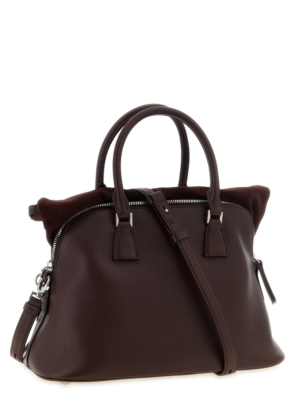 Maison Margiela Bordeaux Calfskin Shoulder Bag - Luxury Redefined