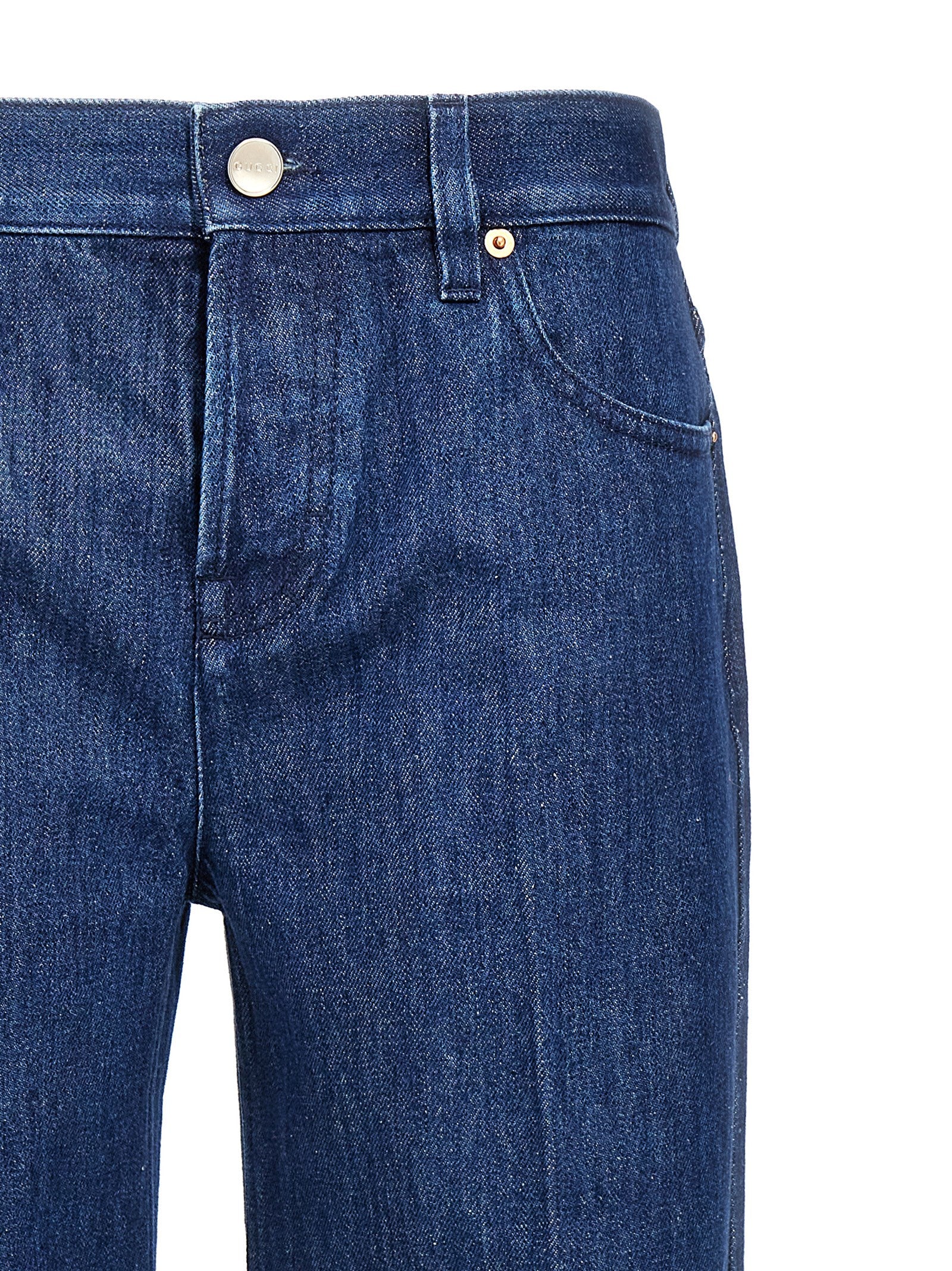 Gucci Blue Cotton Straight-Leg Jeans - Timeless Luxury Denim