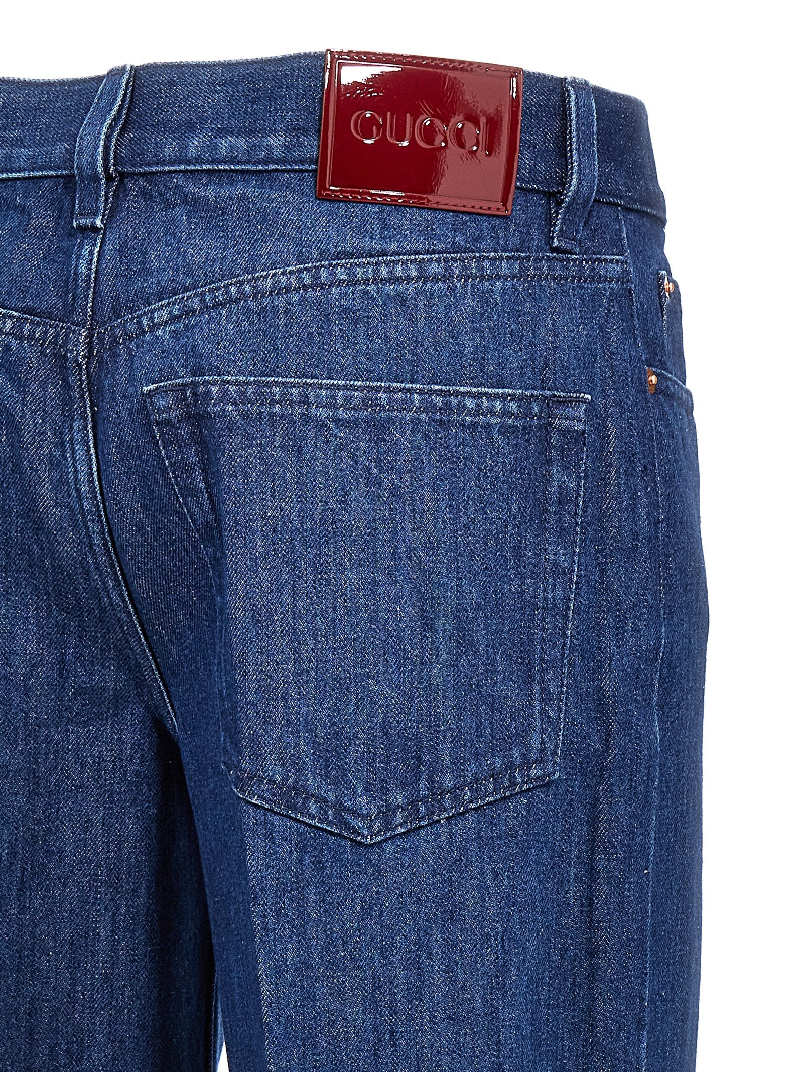 Gucci Blue Cotton Straight-Leg Jeans - Timeless Luxury Denim