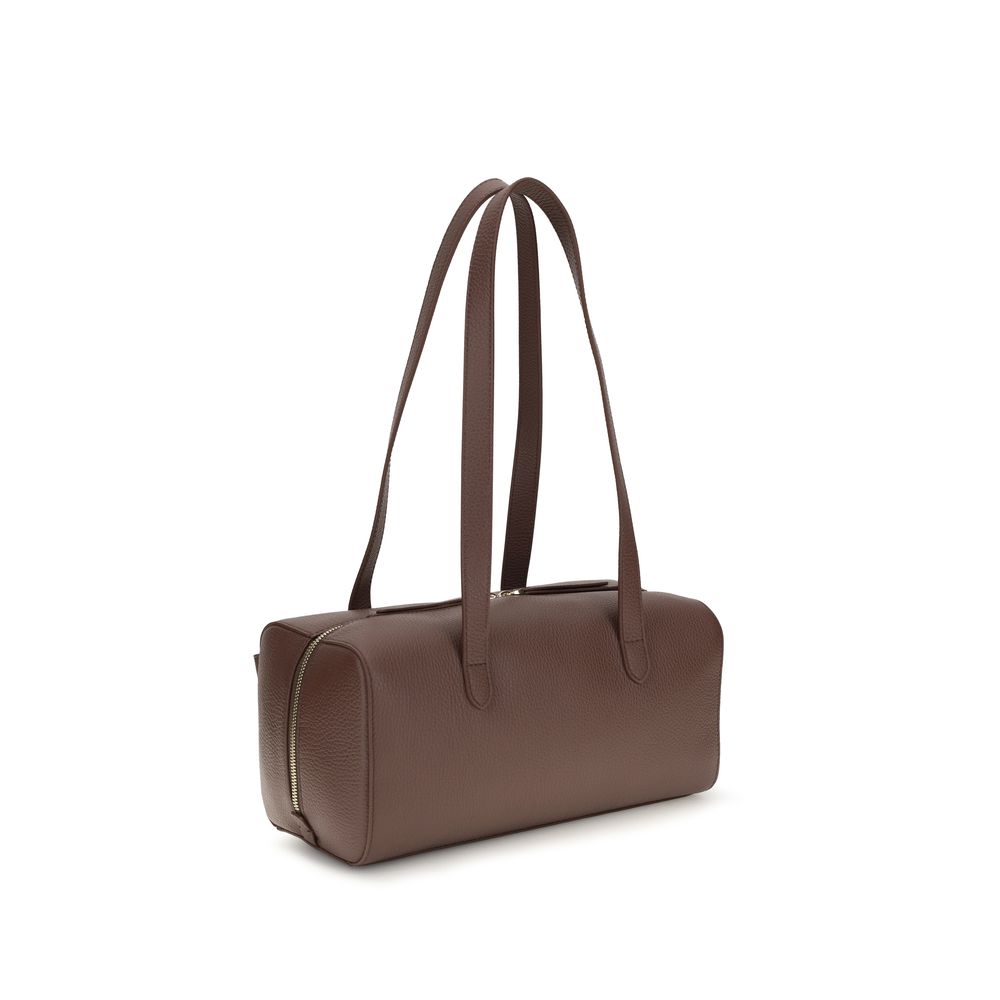 Indulge in the exquisite Coccinelle Brown Calf Leather Bos Taurus Shoulder Bag, a masterpiece of modern elegance crafted for those who appreciate refined sophistication and timeless style.