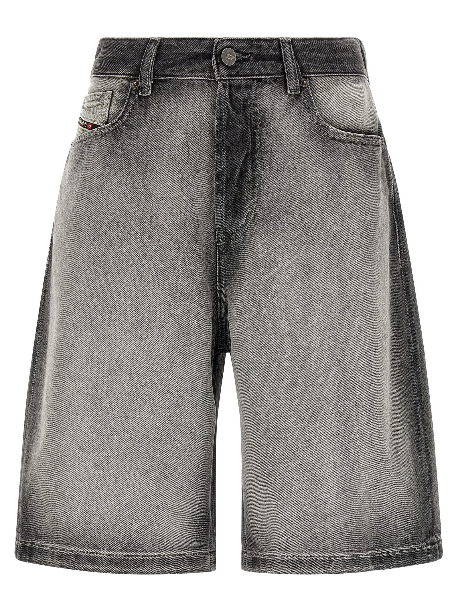 Diesel Gray Cotton Bermuda Shorts - Luxury Fashion Statement