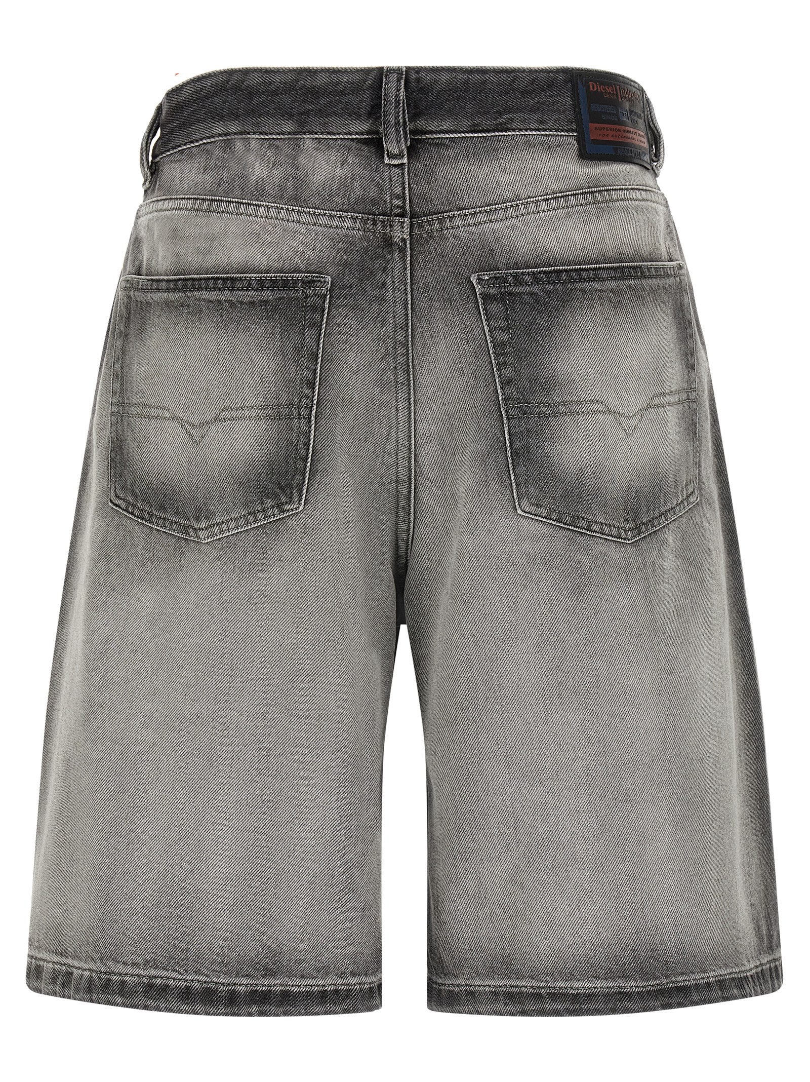 Diesel Gray Cotton Bermuda Shorts - Luxury Fashion Statement