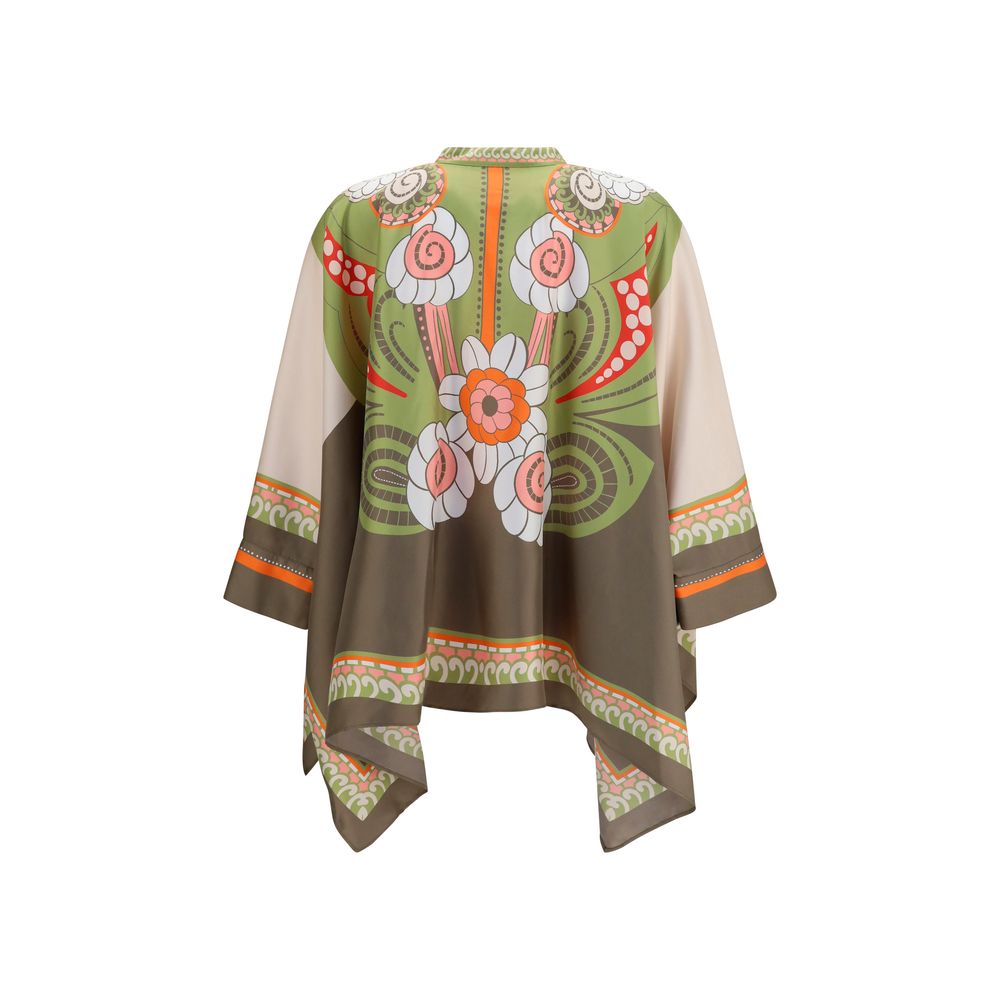 La Double J Multicolor Silk Shirt - Exquisite Oversized Elegance