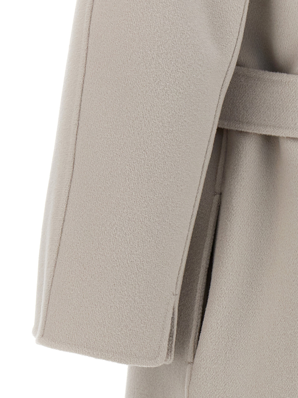 Experience the epitome of luxury with the 'S Max Mara Beige Wool Coat, crafted from pure virgin wool, blending timeless elegance with modern sophistication for the discerning connoisseur.