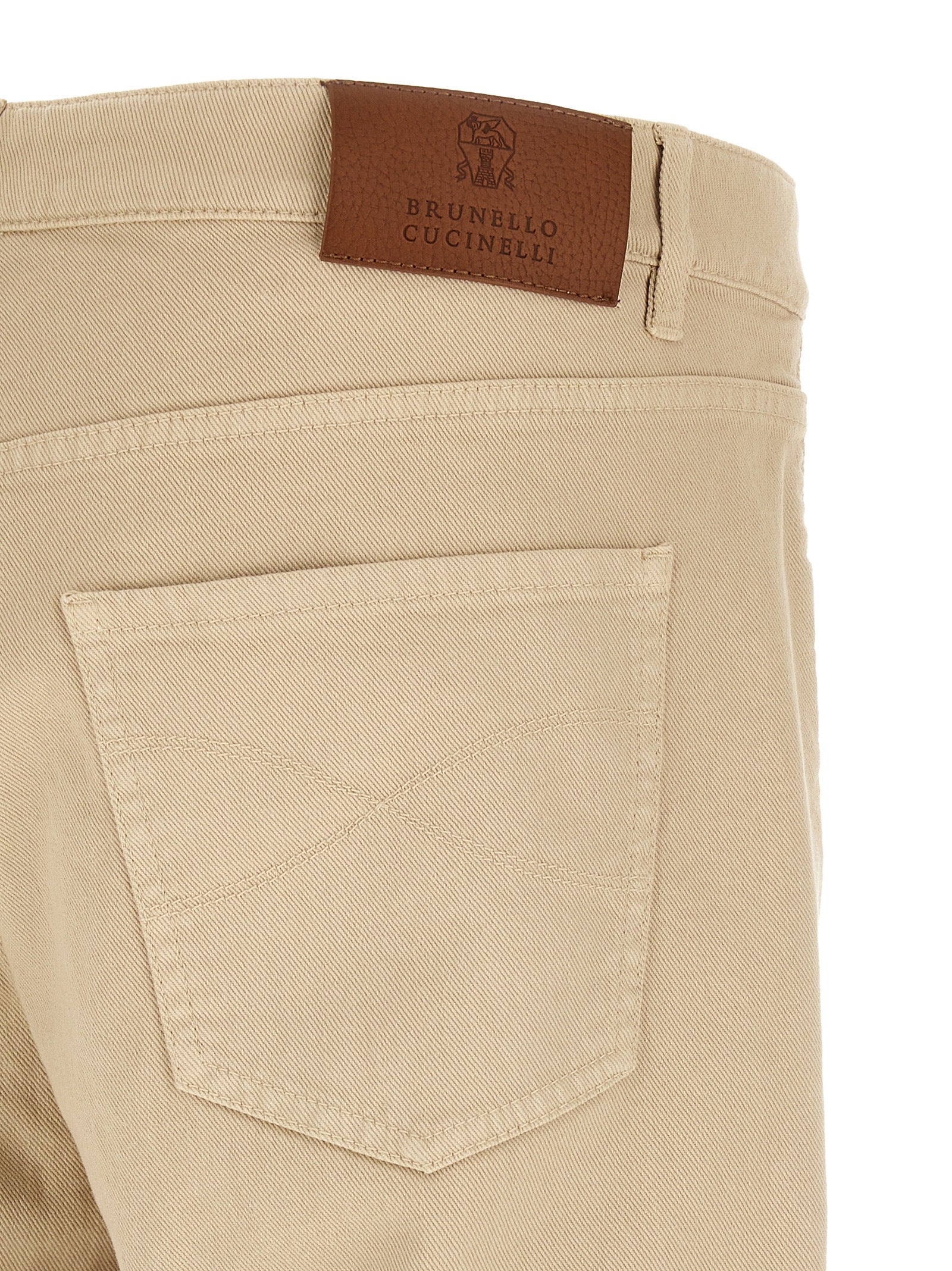 Brunello Cucinelli Beige Tapered Jeans – Luxury Denim Redefined