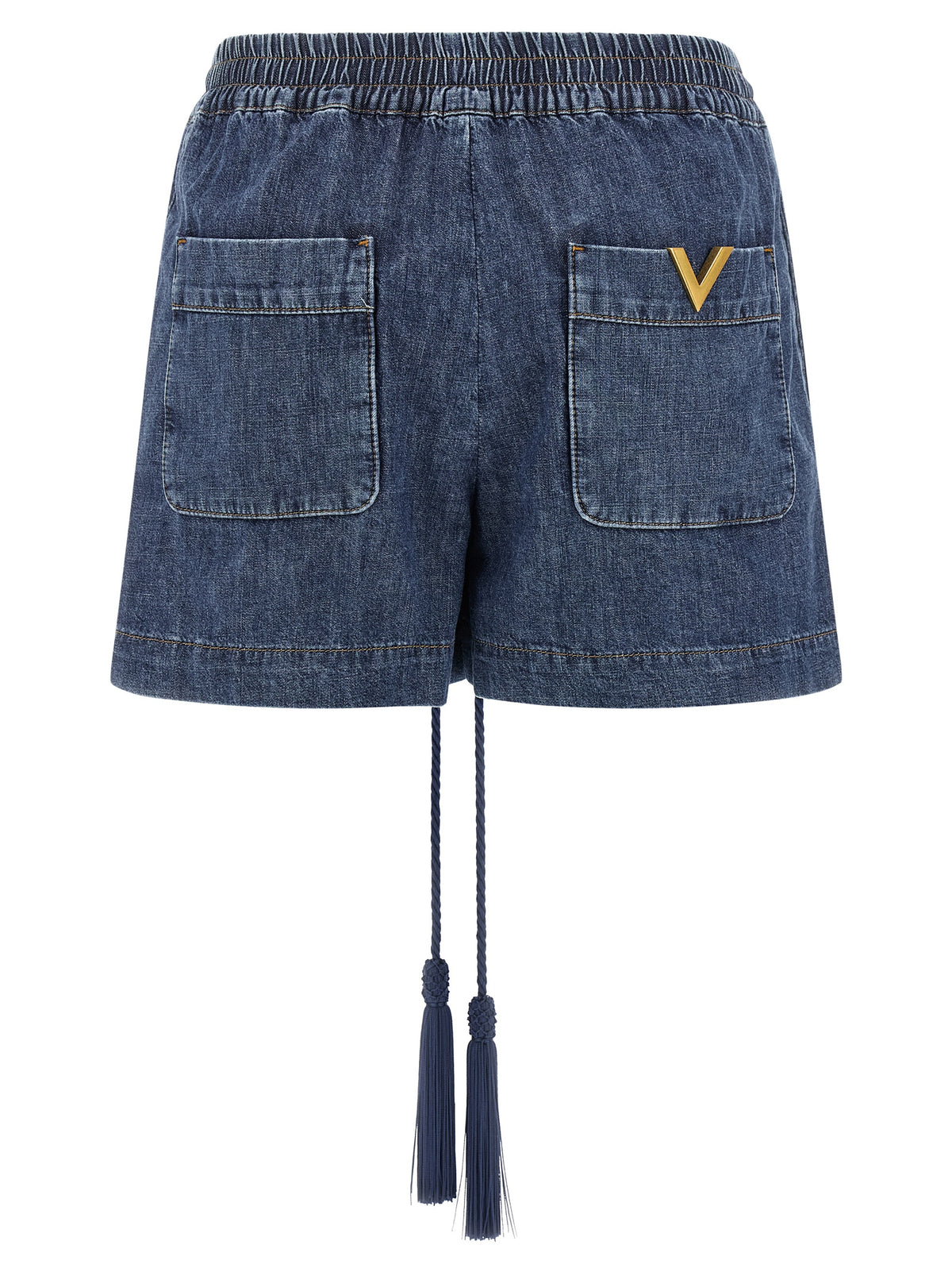 Valentino Garavani Blue Cotton Bermuda Shorts – Timeless Luxury