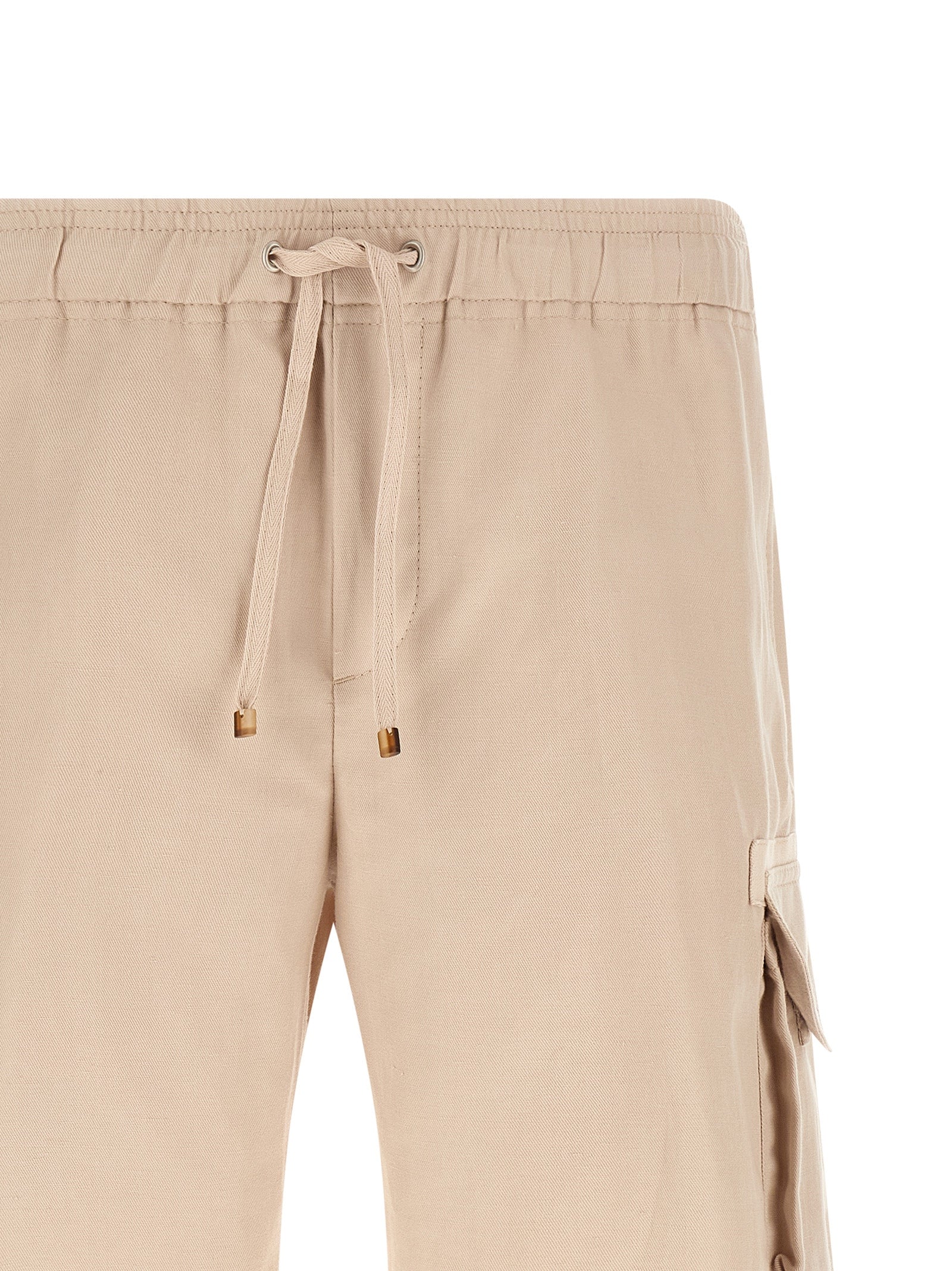 Elevate your summer wardrobe with Brunello Cucinelli Beige Linen Bermuda Shorts, a luxurious blend of linen and cotton, embodying timeless elegance and effortless sophistication.