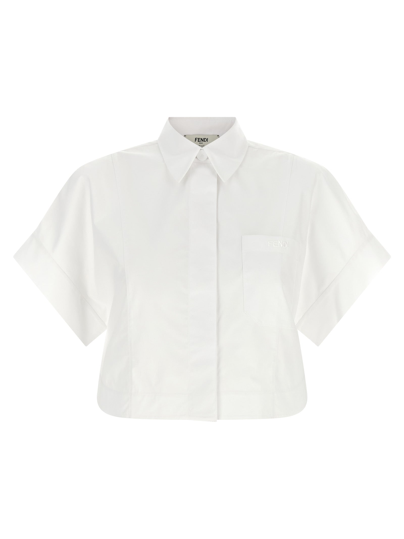Fendi White Cotton Blouse