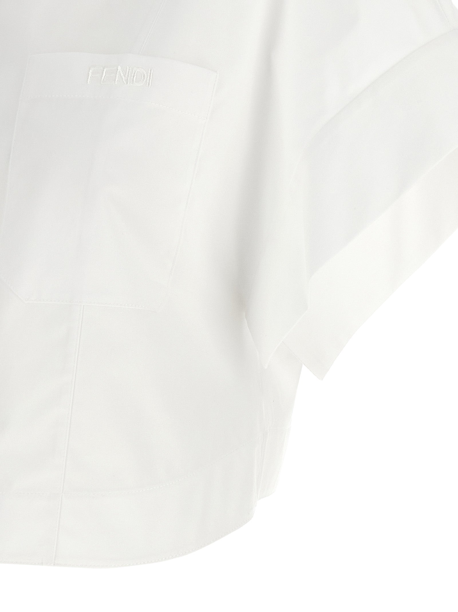 Fendi White Cotton Blouse