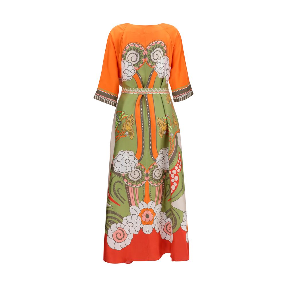 La Double J Multicolor Silk Casual Dress - Effortless Luxury Redefined