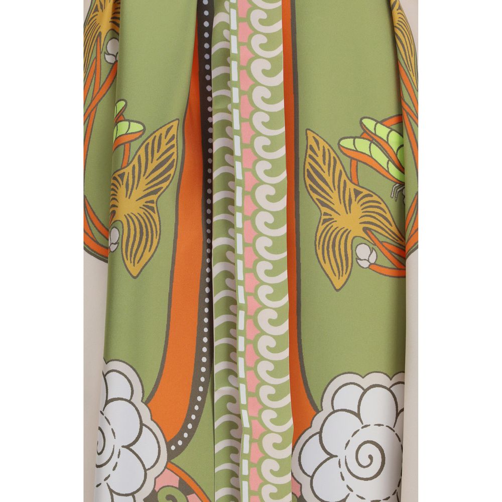 La Double J Multicolor Silk Casual Dress - Effortless Luxury Elegance