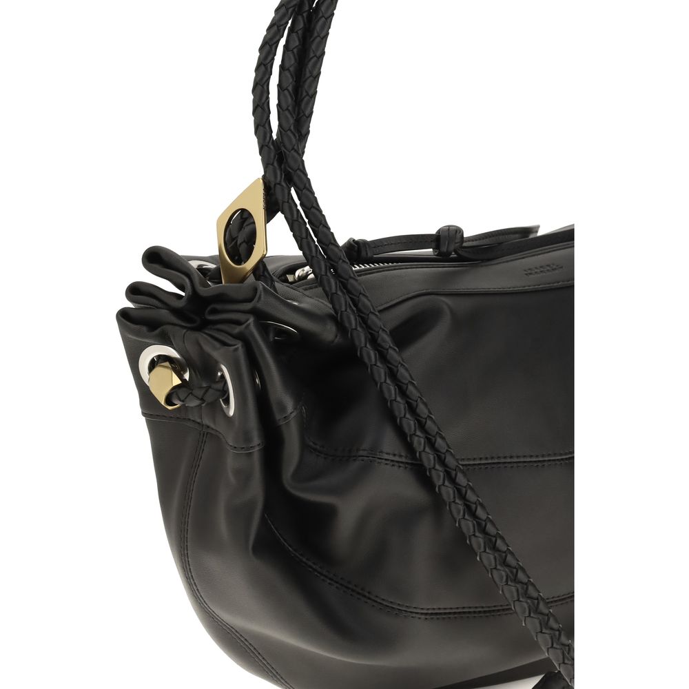 Indulge in the exquisite craftsmanship of the Isabel Marant Black Lamb Ovis Aries Aries Shoulder Bag, a sophisticated accessory that embodies modern luxury and timeless elegance.