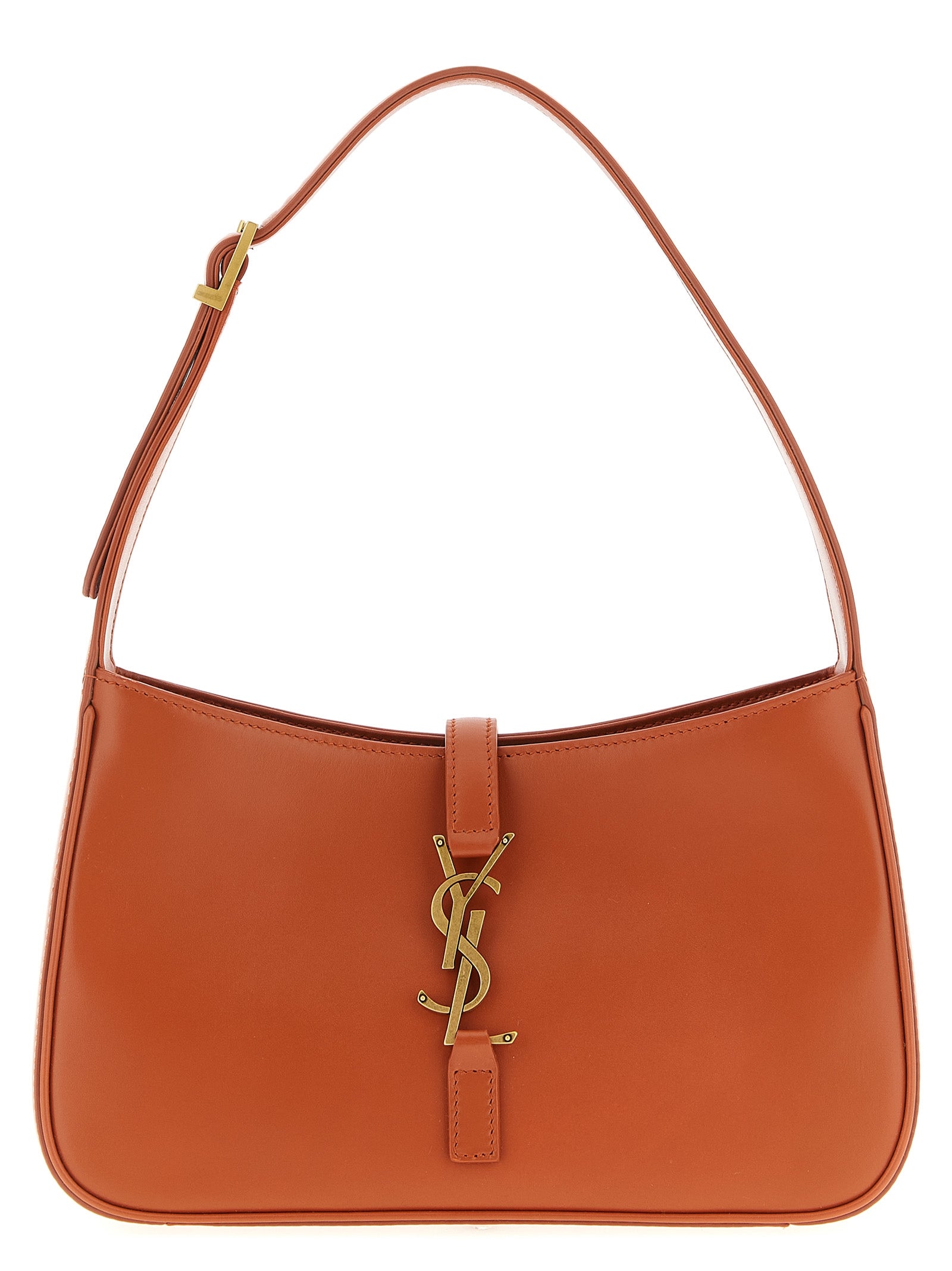 Saint Laurent Orange Calfskin Shoulder Bag - Luxury Redefined