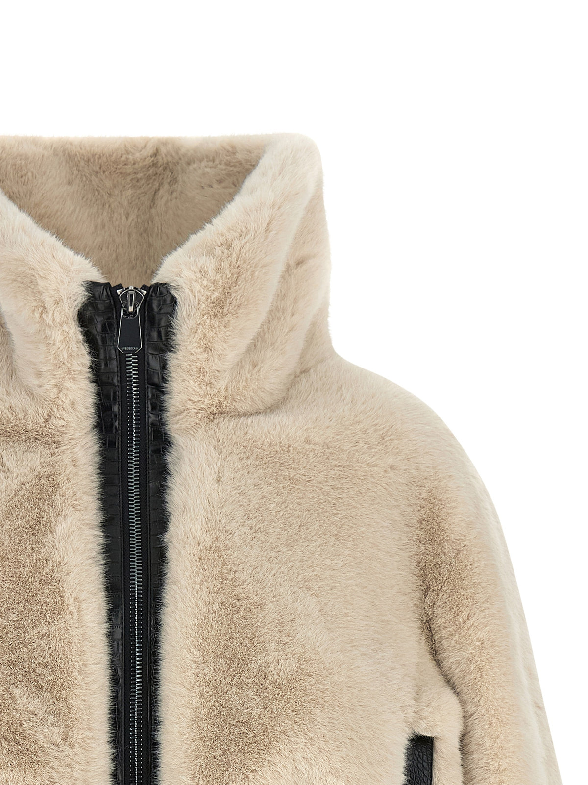 PINKO Beige Polyester Full-Length Jacket - Luxury Sophistication