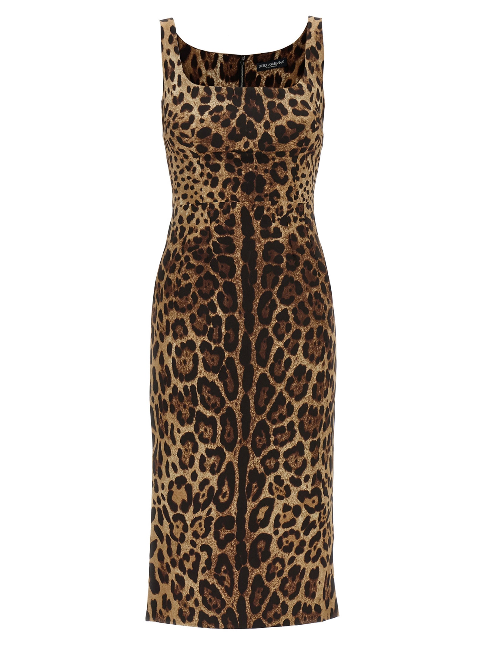 Dolce & Gabbana Brown Silk Midi Dress - Timeless Luxury Elegance