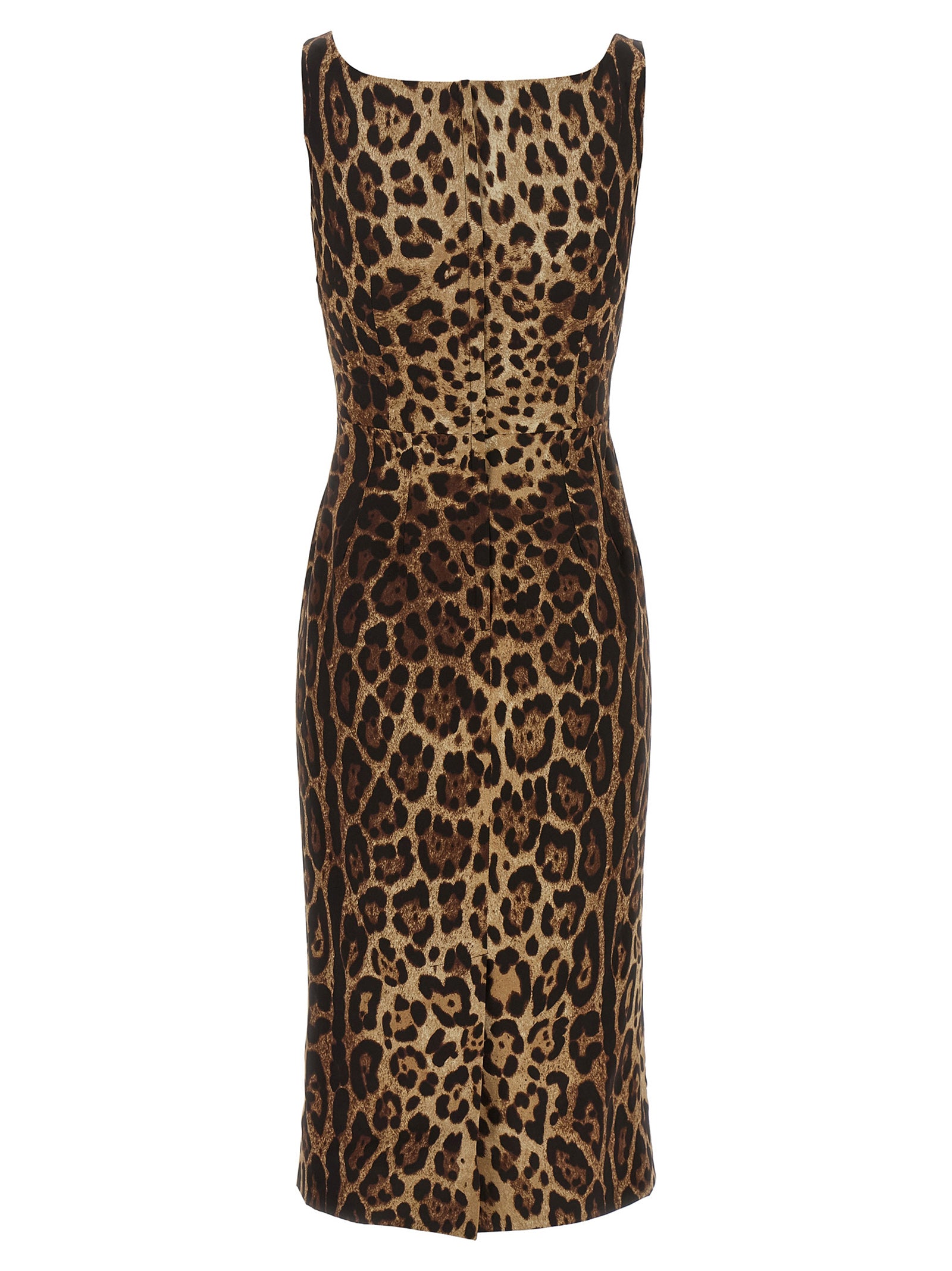Dolce & Gabbana Brown Silk Midi Dress - Exquisite Luxury Fashion