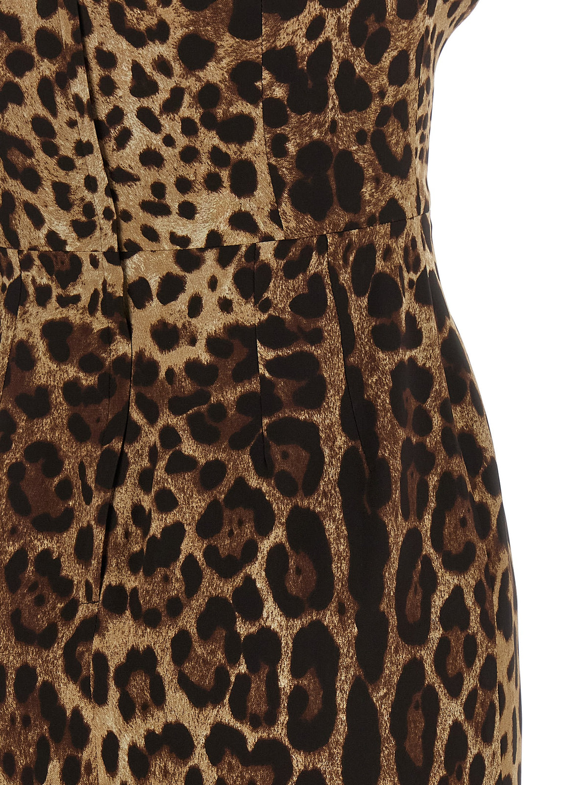 Dolce & Gabbana Brown Silk Midi Dress - Exquisite Luxury Fashion