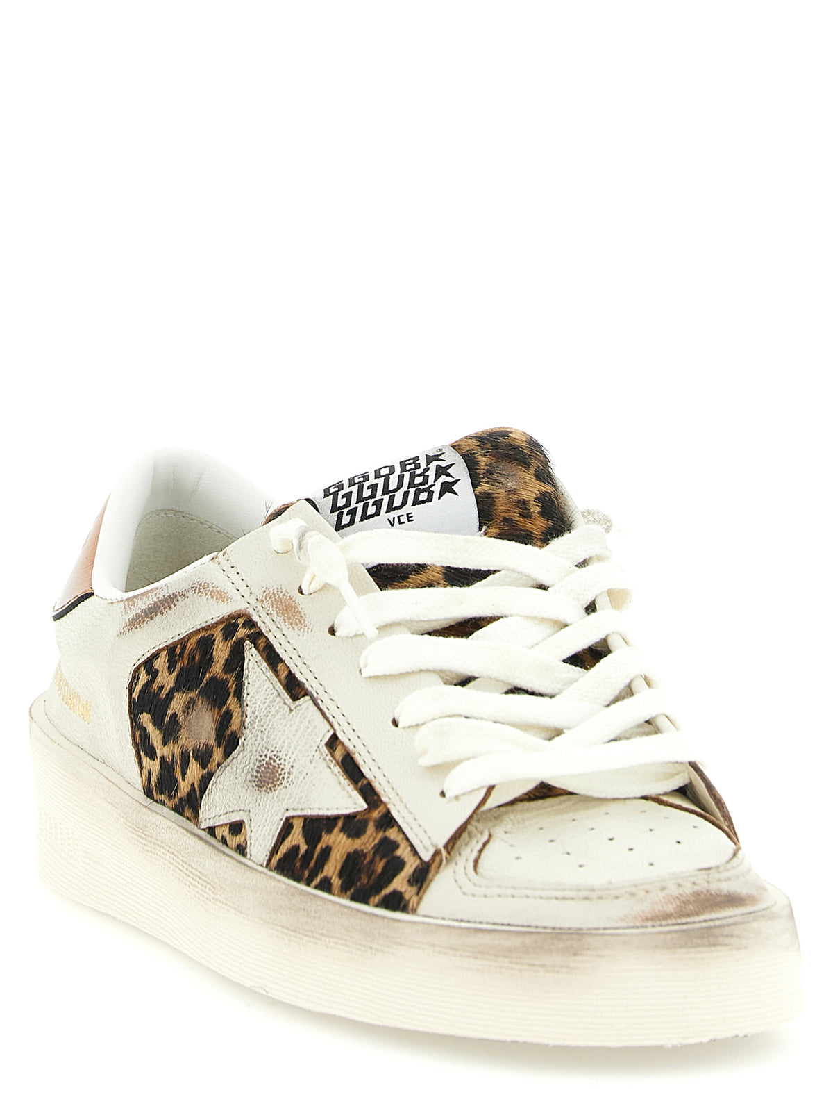 Elevate your style with Golden Goose Multicolor Goatskin Low Top Sneakers, where exquisite craftsmanship meets playful luxury for the discerning fashionista.