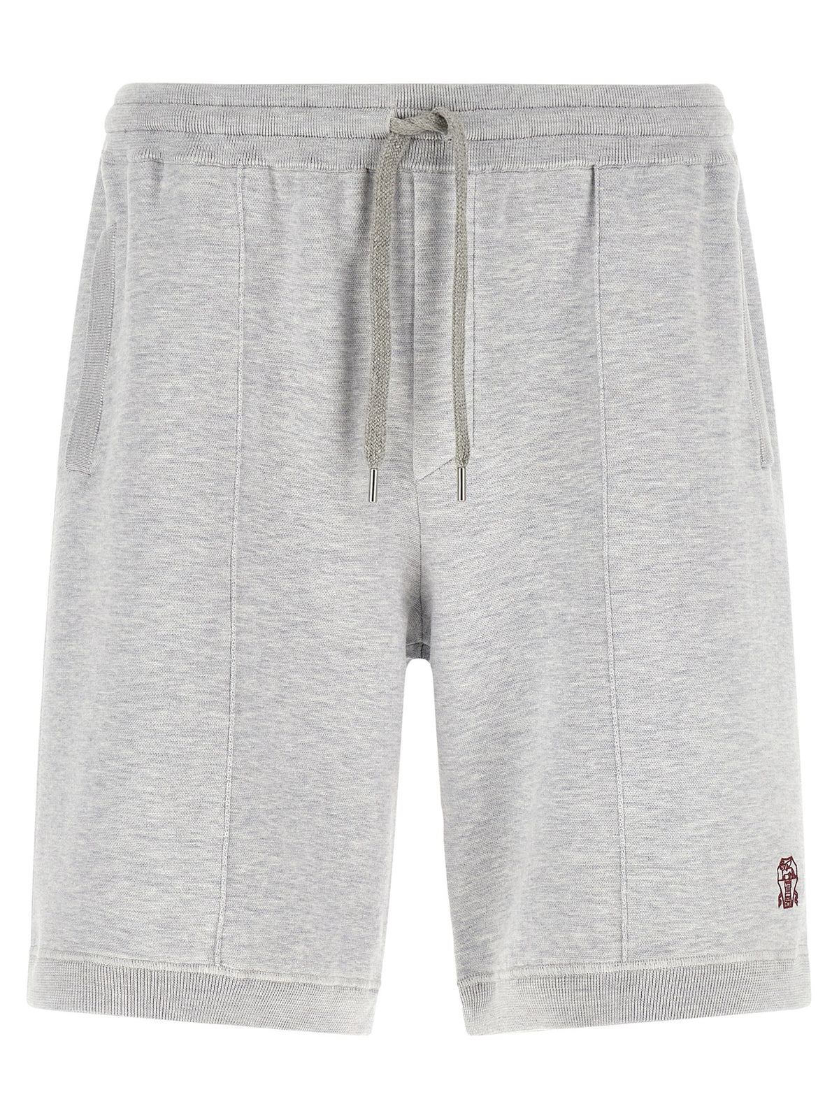 Brunello Cucinelli Gray Silk Bermuda Shorts - Luxurious Elegance