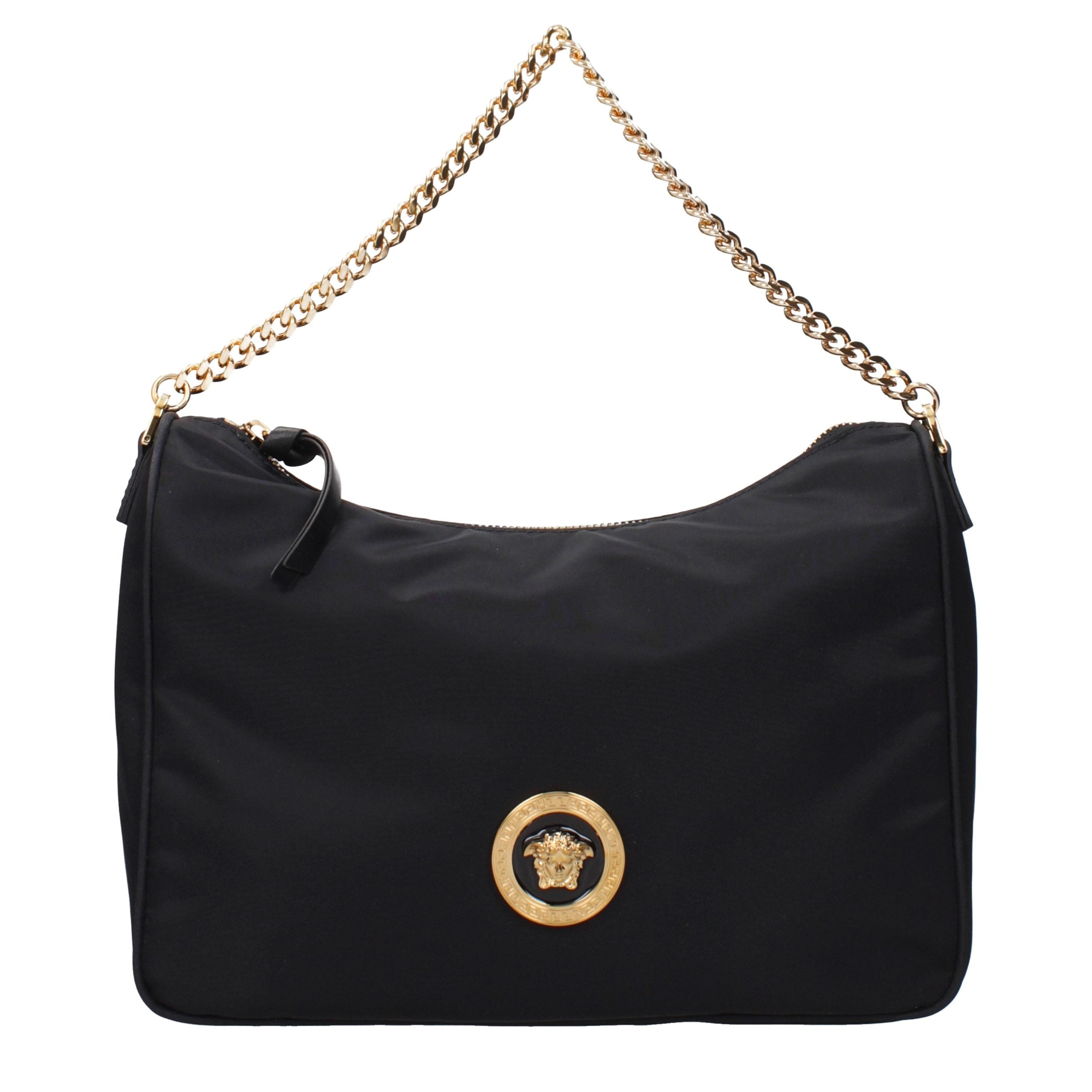 Versace Black Fabric Handbag - Elevate Your Luxury Style