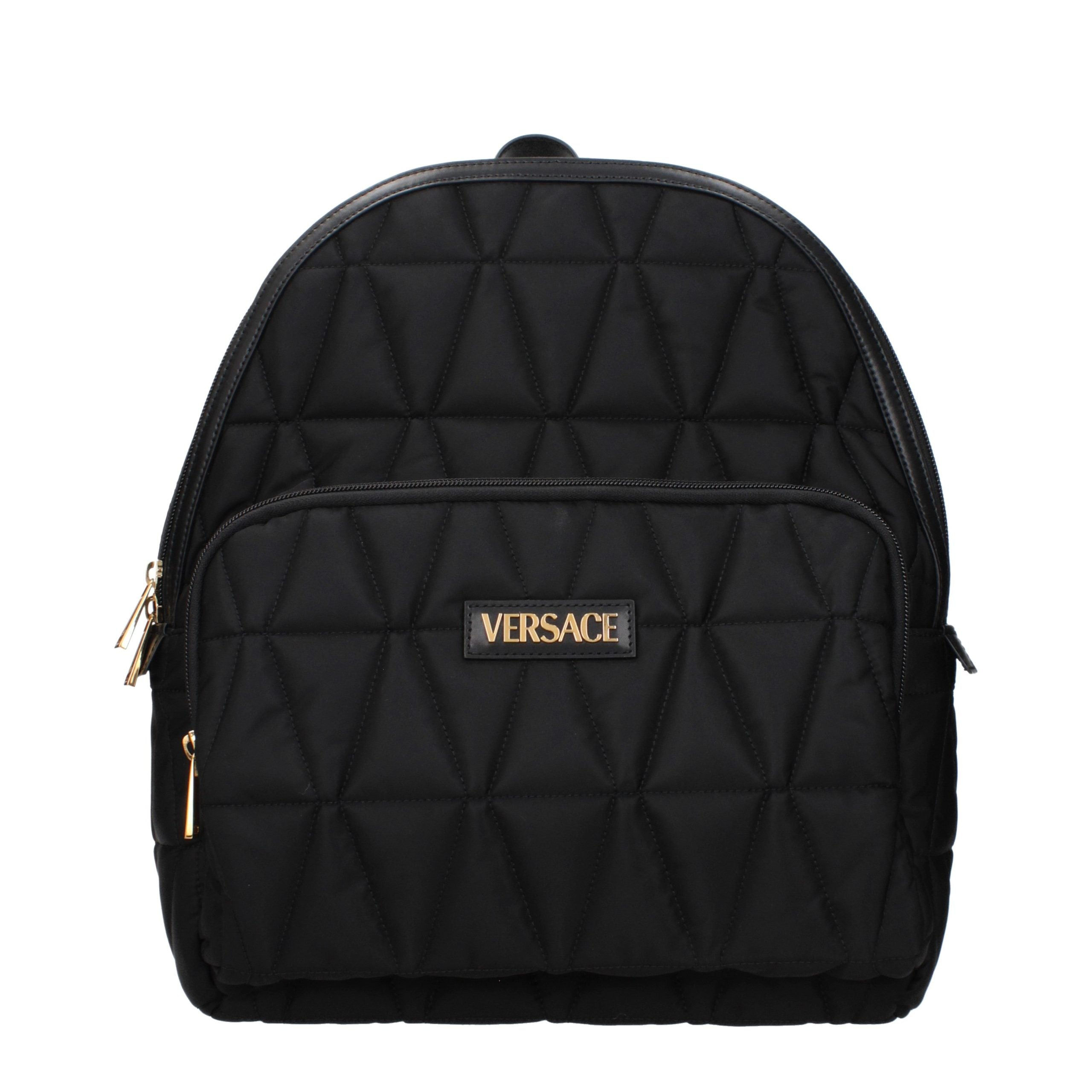 Versace Black Fabric Backpack - Elevate Your Luxury Style