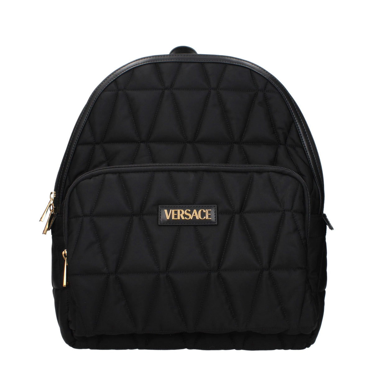 Versace Black Fabric Backpack - Luxury Redefined for the Discerning