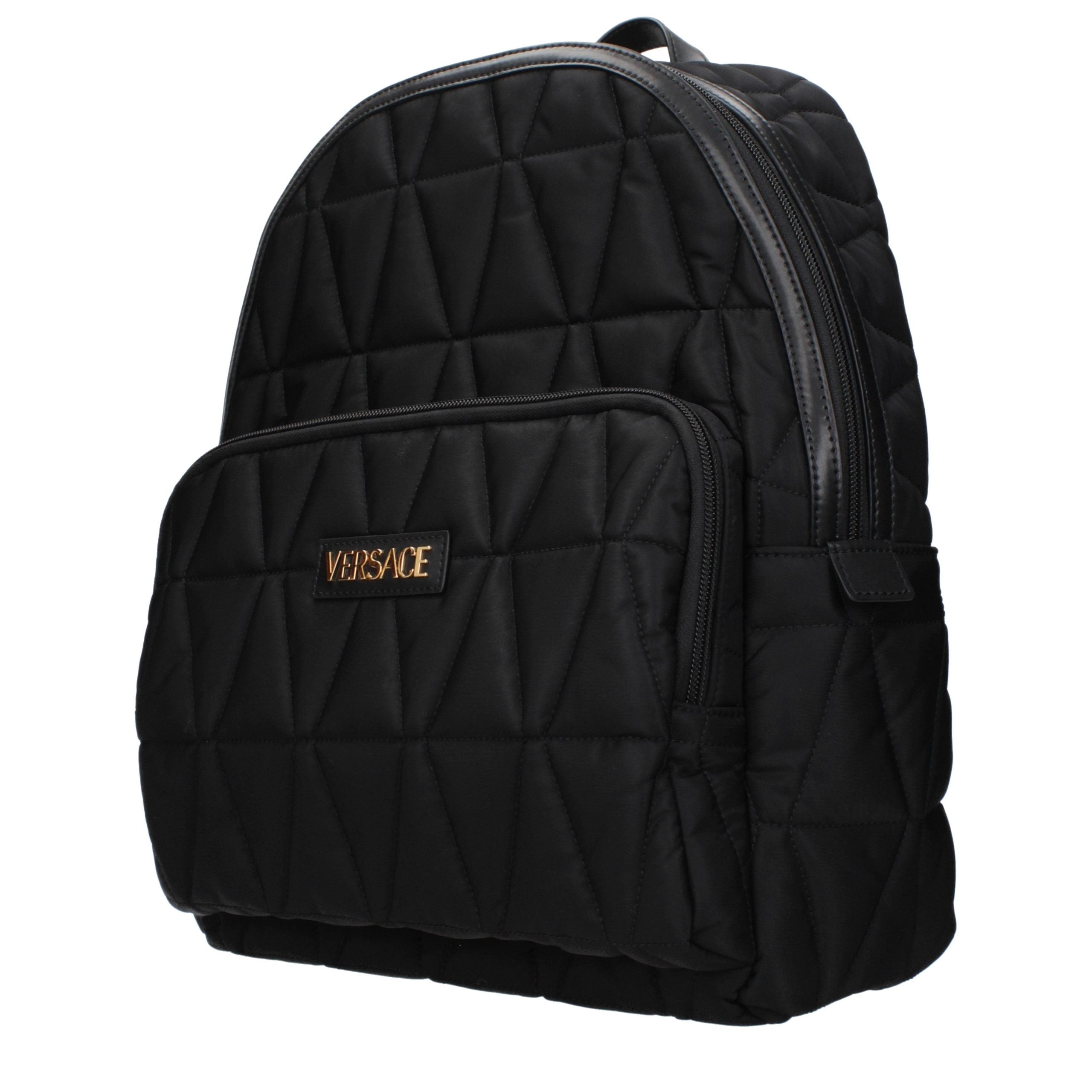 Versace Black Fabric Backpack - Elevate Your Luxury Style