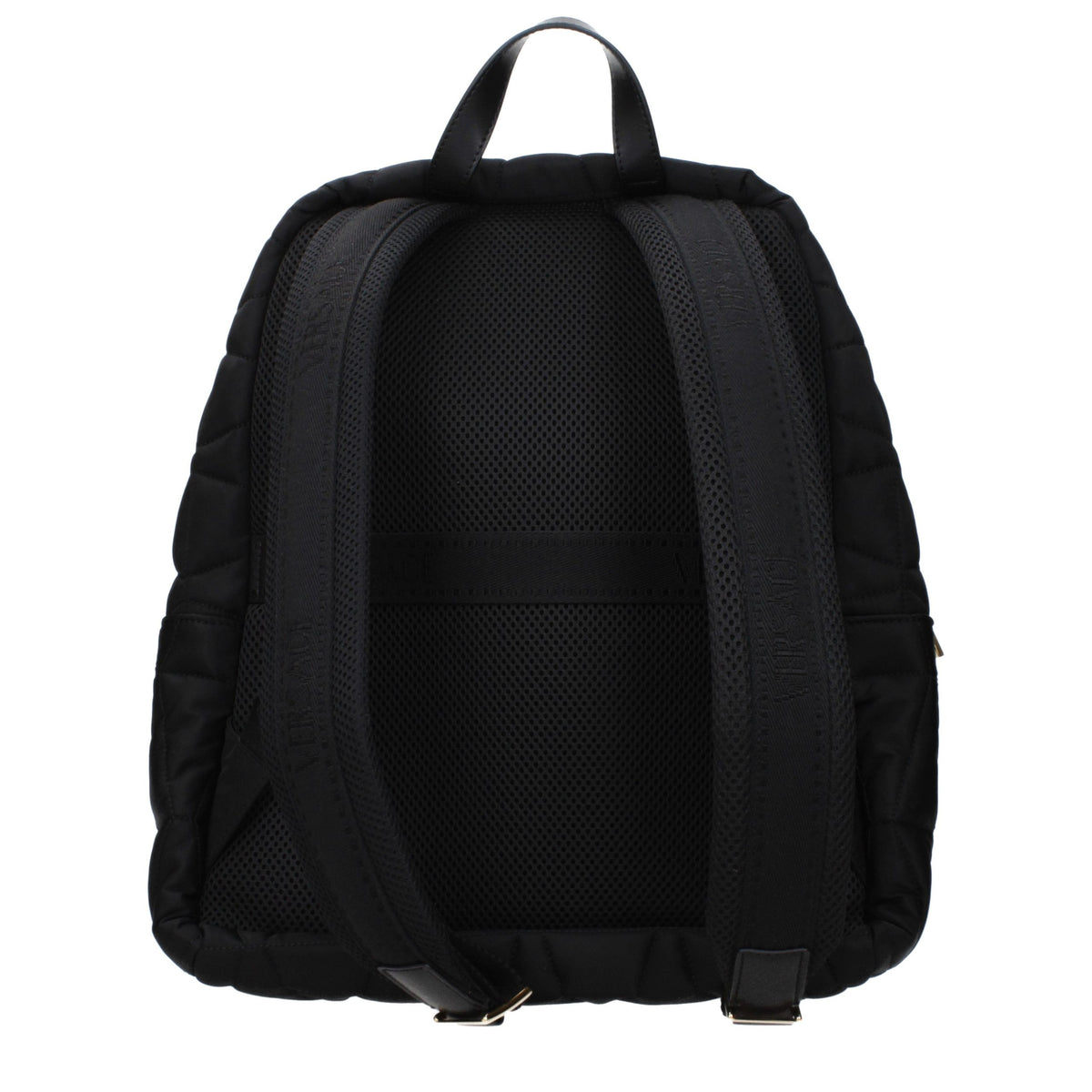 Versace Black Fabric Backpack - Luxury Redefined for the Discerning