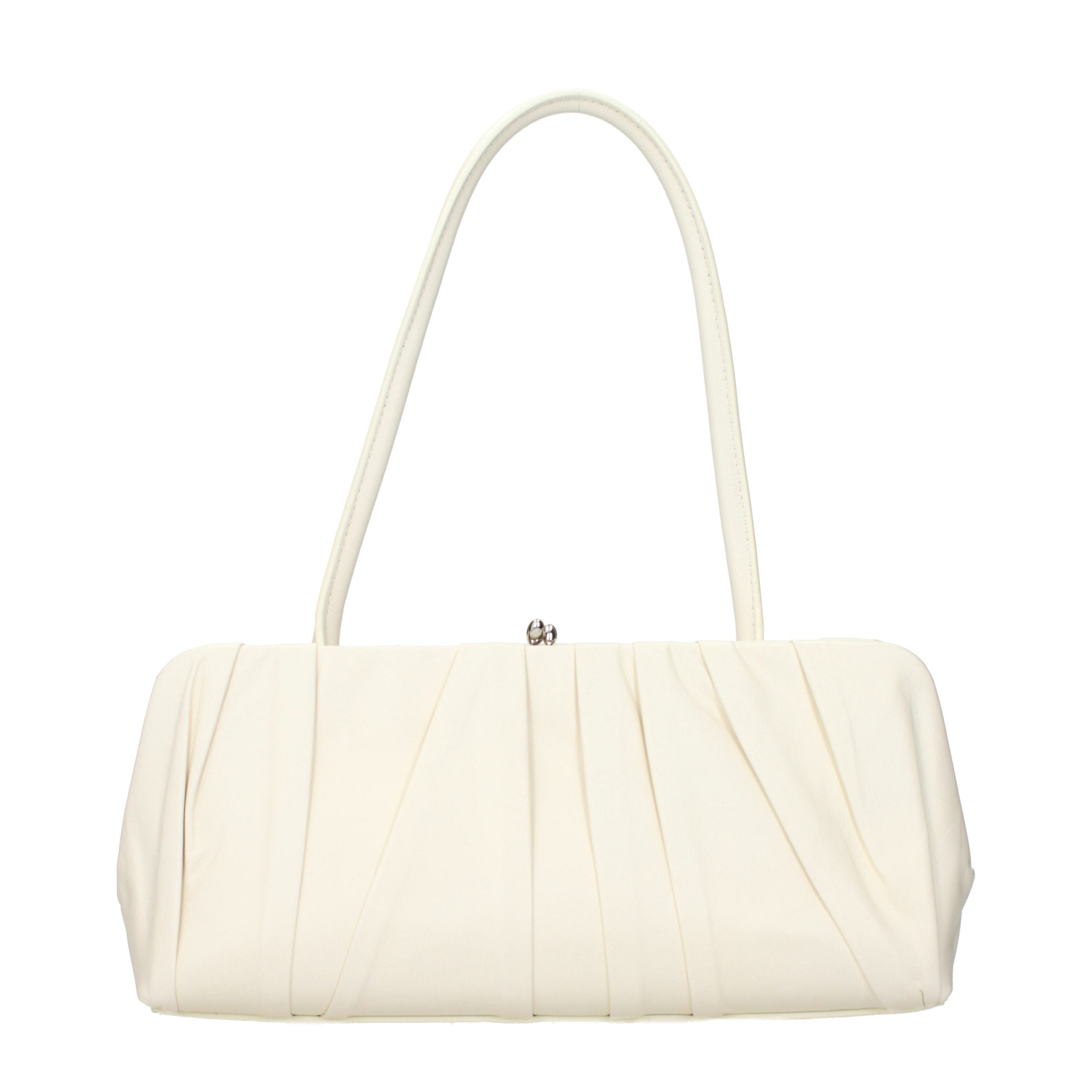 Elevate your style with the Jil Sander White Leather Shoulder Bag, a masterpiece of craftsmanship that embodies timeless elegance and sophisticated allure.