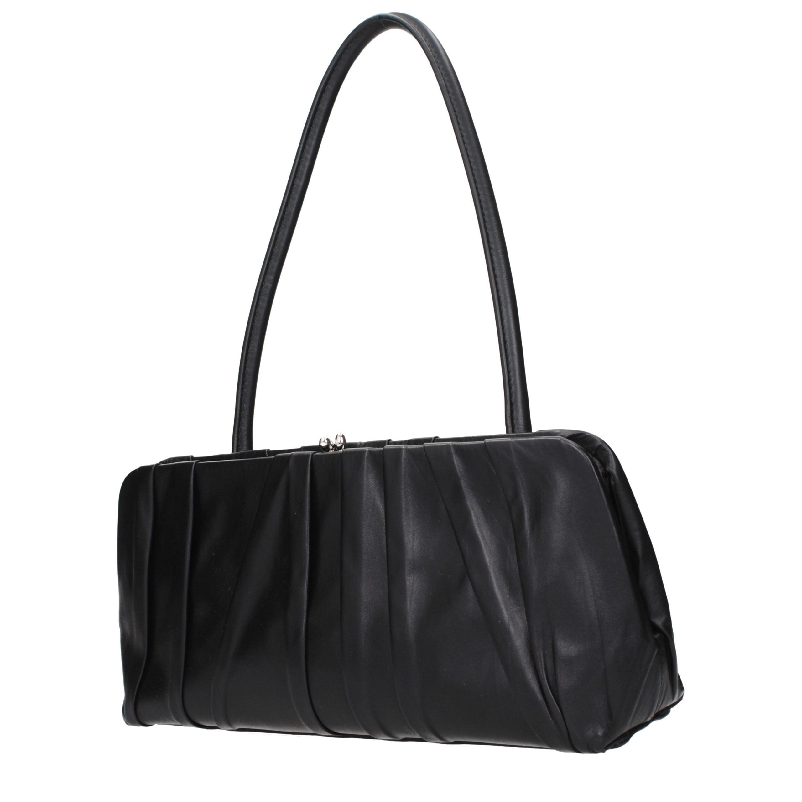 Elevate your style with the Jil Sander Black Leather Shoulder Bag, a masterpiece of exquisite craftsmanship and modern sophistication, perfect for the discerning individual.