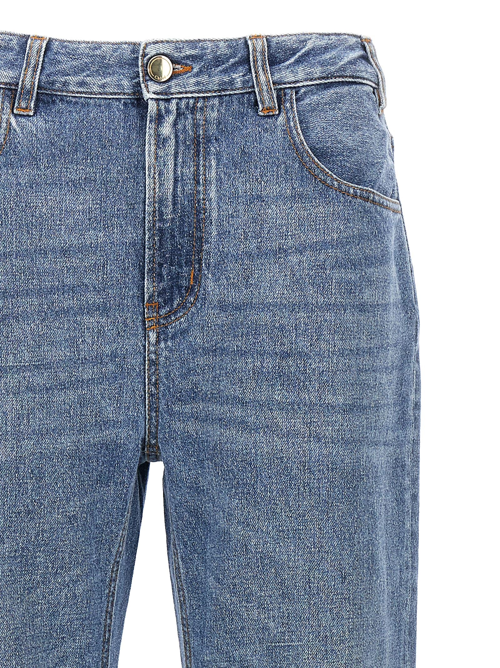 Chloé High-Waisted Light Blue Cotton Jean - Timeless Elegance