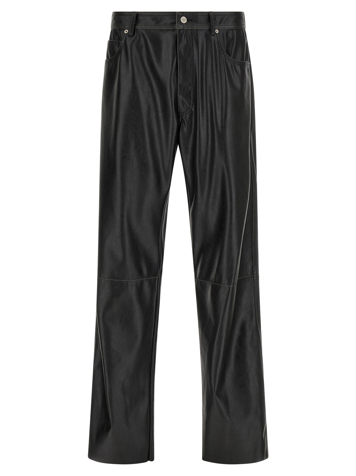 MM6 Maison Margiela Black Polyester Casual Pants - Urban Elegance