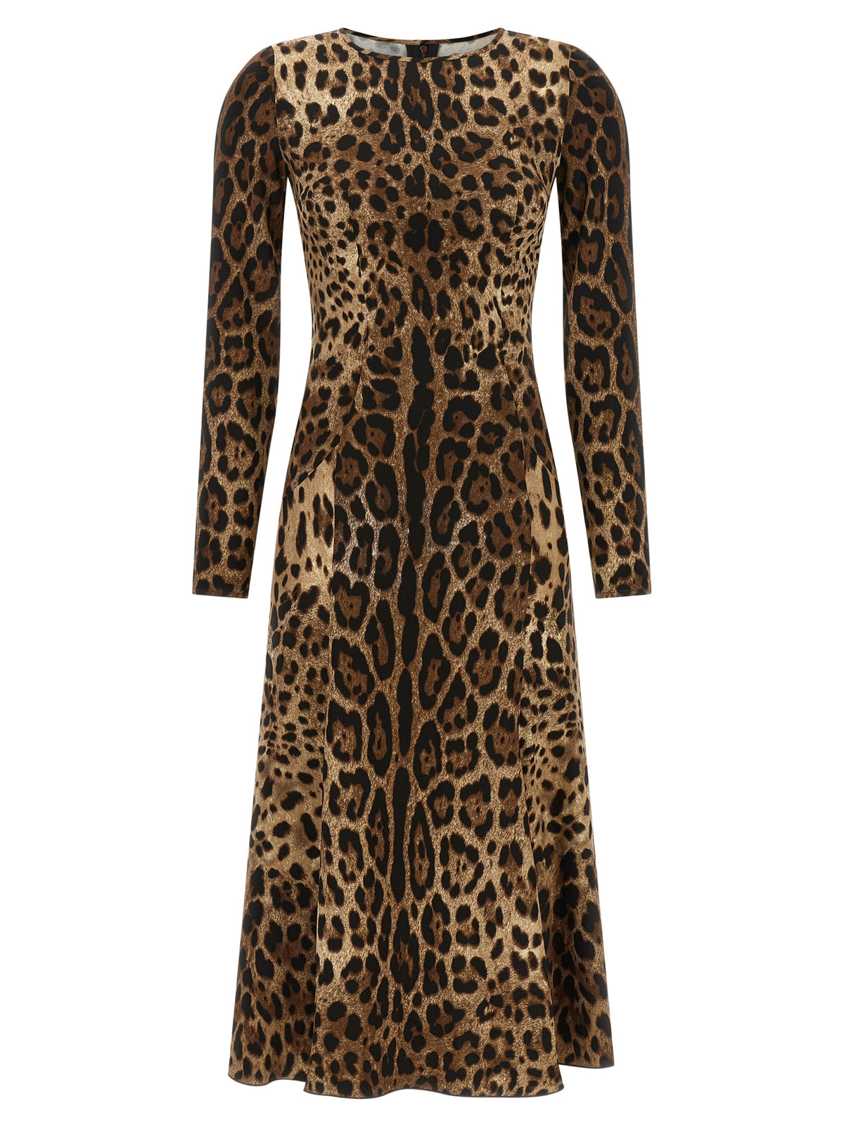 Experience the allure of the Dolce & Gabbana Brown Viscose Midi Dress, crafted from luxurious materials, embodying elegance and sophistication for every occasion.
