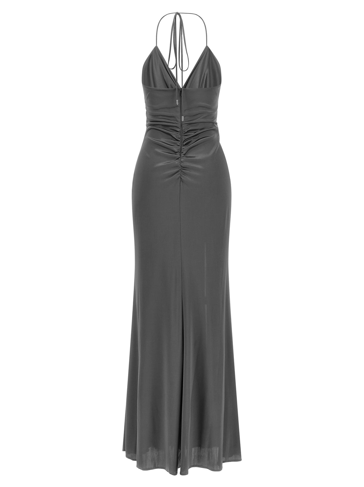 PINKO Gray Acetate Long Dress - Timeless Luxury Redefined