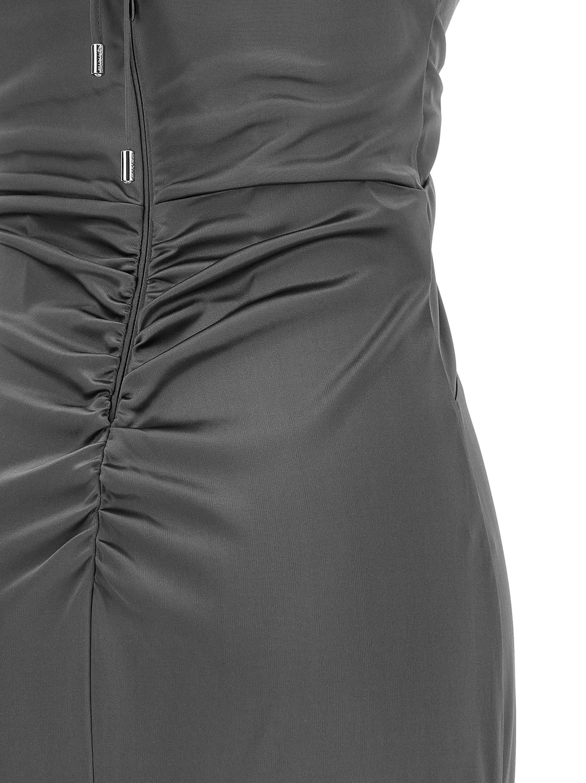 PINKO Gray Acetate Long Dress - Timeless Luxury Elegance