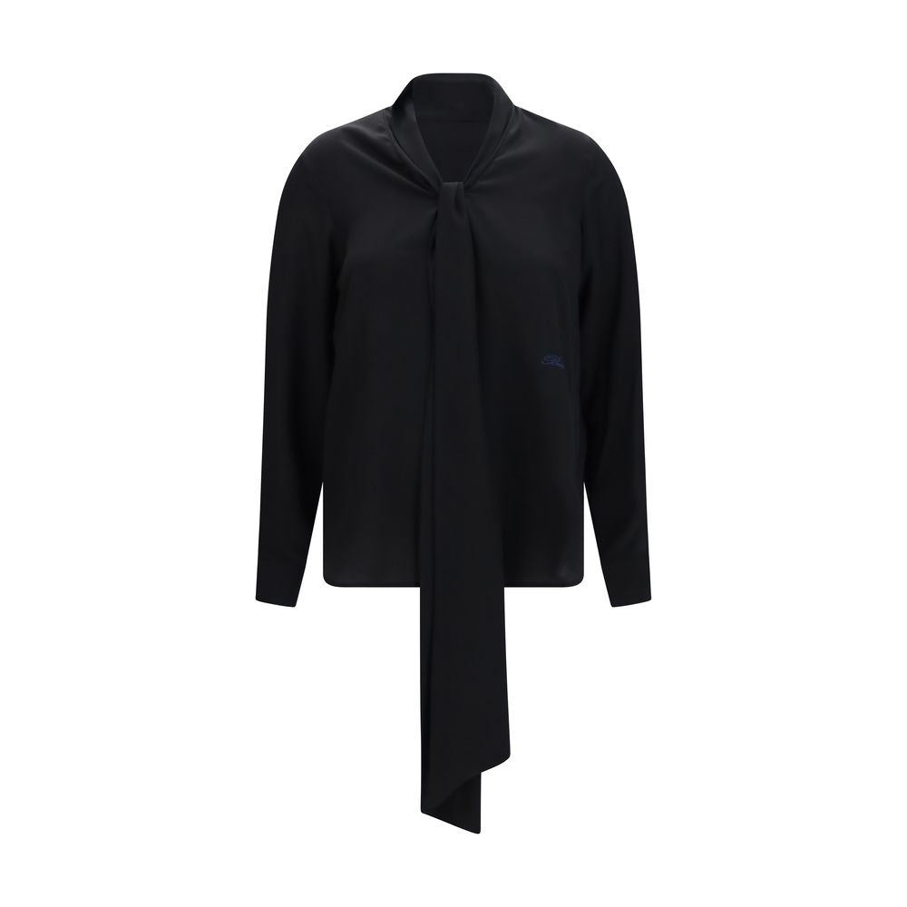 Discover the Burberry Black Silk Blouse, a masterpiece of 100% silk from the AW26 collection, embodying timeless elegance and exquisite craftsmanship for the discerning individual.