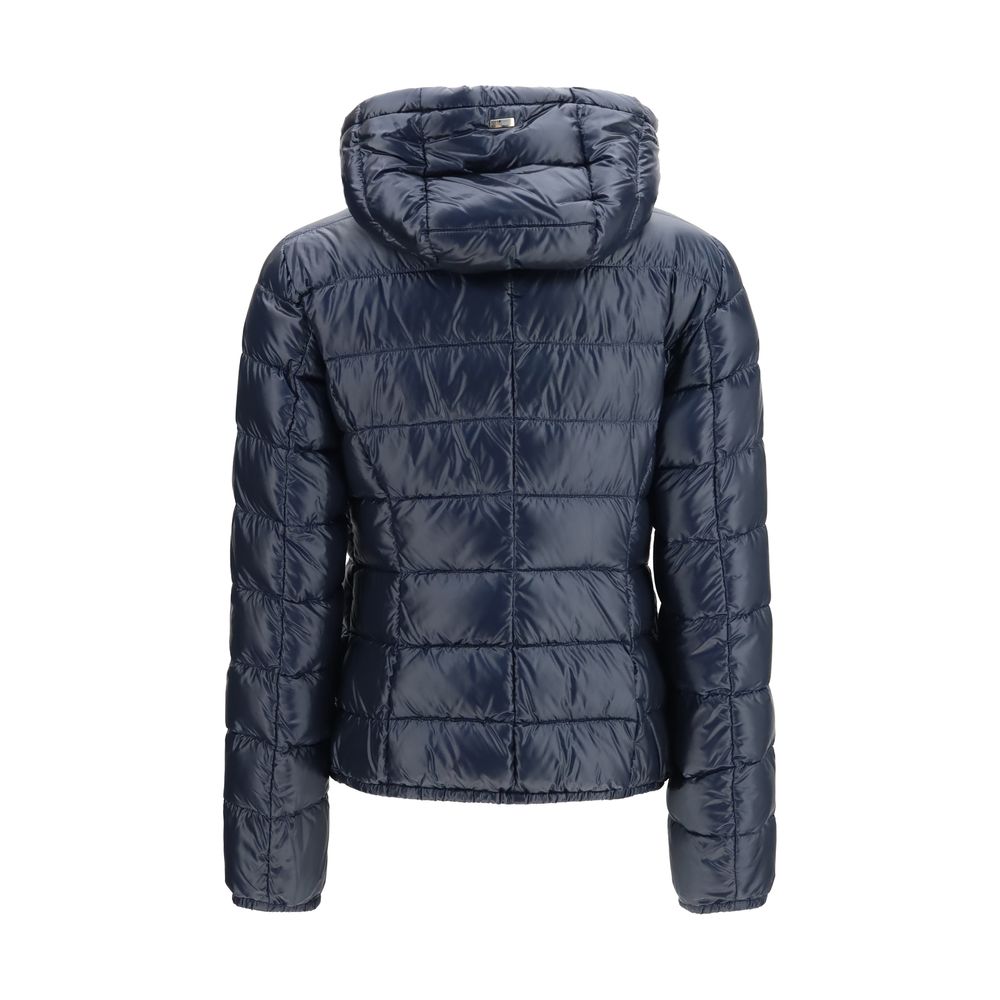 Experience the epitome of elegance with the Herno Blue Polyamide Full-Length Jacket, crafted from luxurious materials for those who demand sophistication and warmth.
