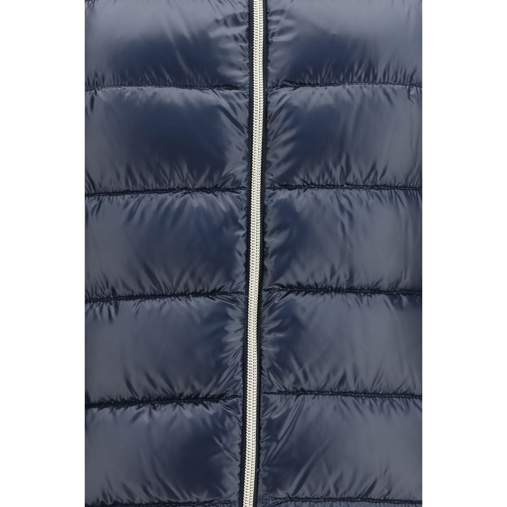 Discover the Herno Blue Polyamide Full-Length Jacket, a masterpiece of luxury with 100% goose down and exquisite craftsmanship, perfect for the discerning individual.