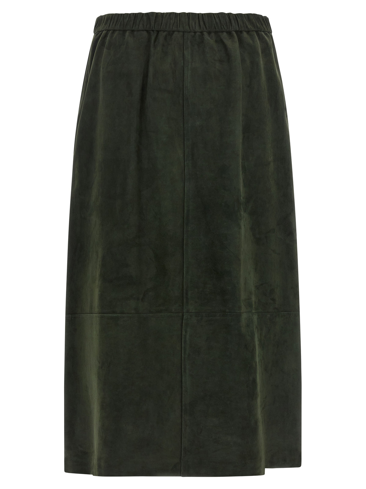 'S Max Mara Bicolor Lamb Leather Midi Skirt - Timeless Elegance