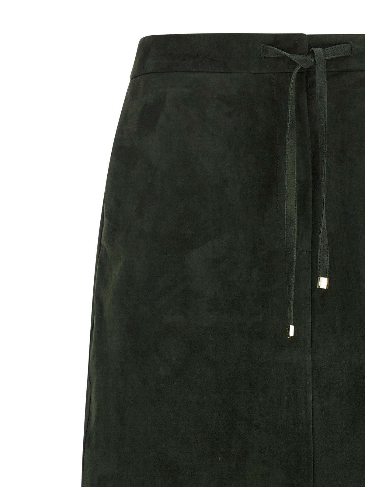 'S Max Mara Bicolor Lamb Leather Midi Skirt - Timeless Elegance