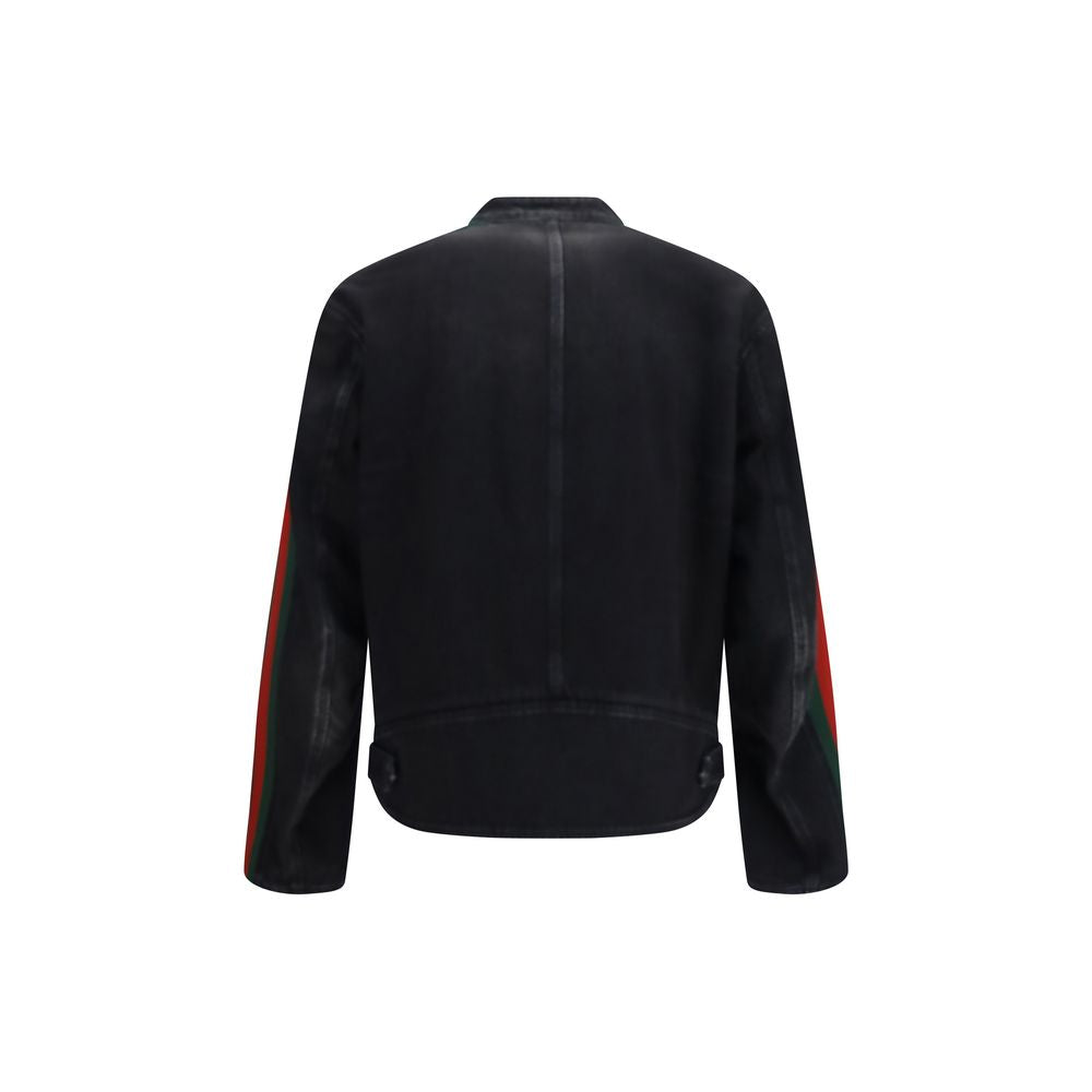 Gucci Black Cotton Biker Jacket - Timeless Luxury Redefined