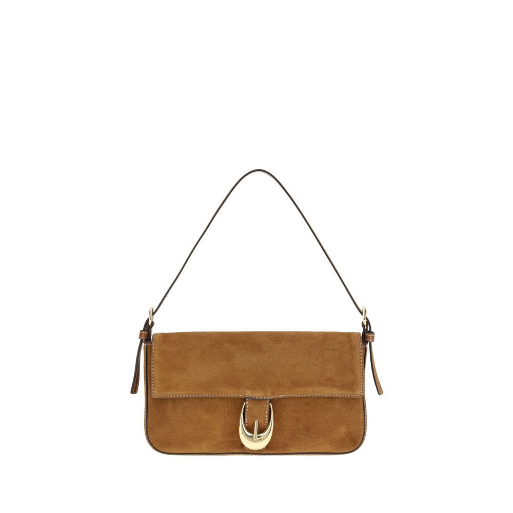 Staud Brown Calf Leather Bos Taurus Shoulder Bag - Timeless Elegance