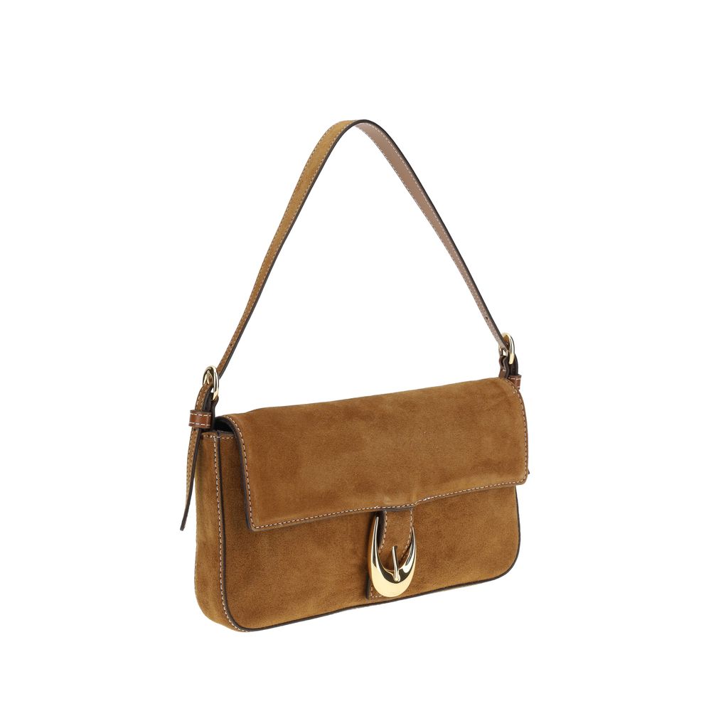 Staud Brown Calf Leather Bos Taurus Shoulder Bag - Timeless Luxury