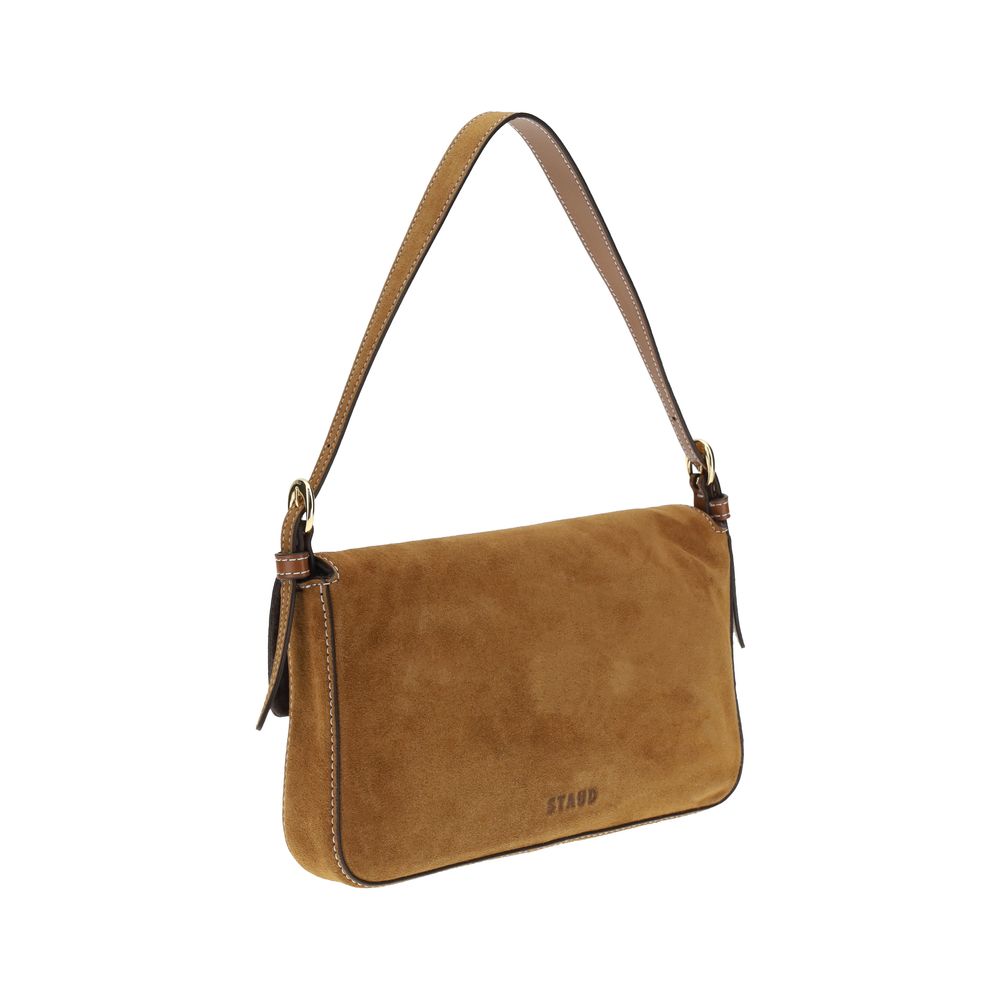 Staud Brown Calf Leather Bos Taurus Shoulder Bag - Timeless Luxury