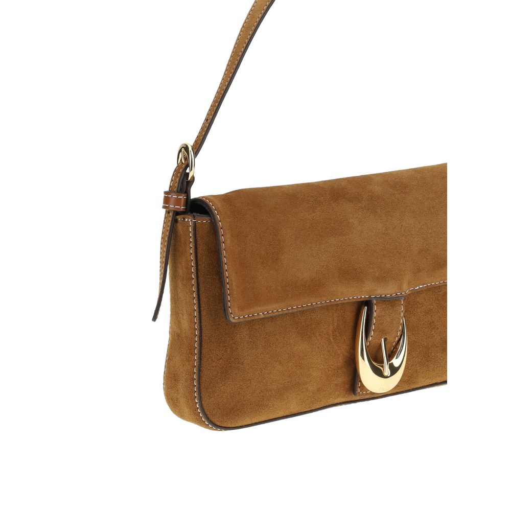 Staud Brown Calf Leather Bos Taurus Shoulder Bag - Timeless Luxury