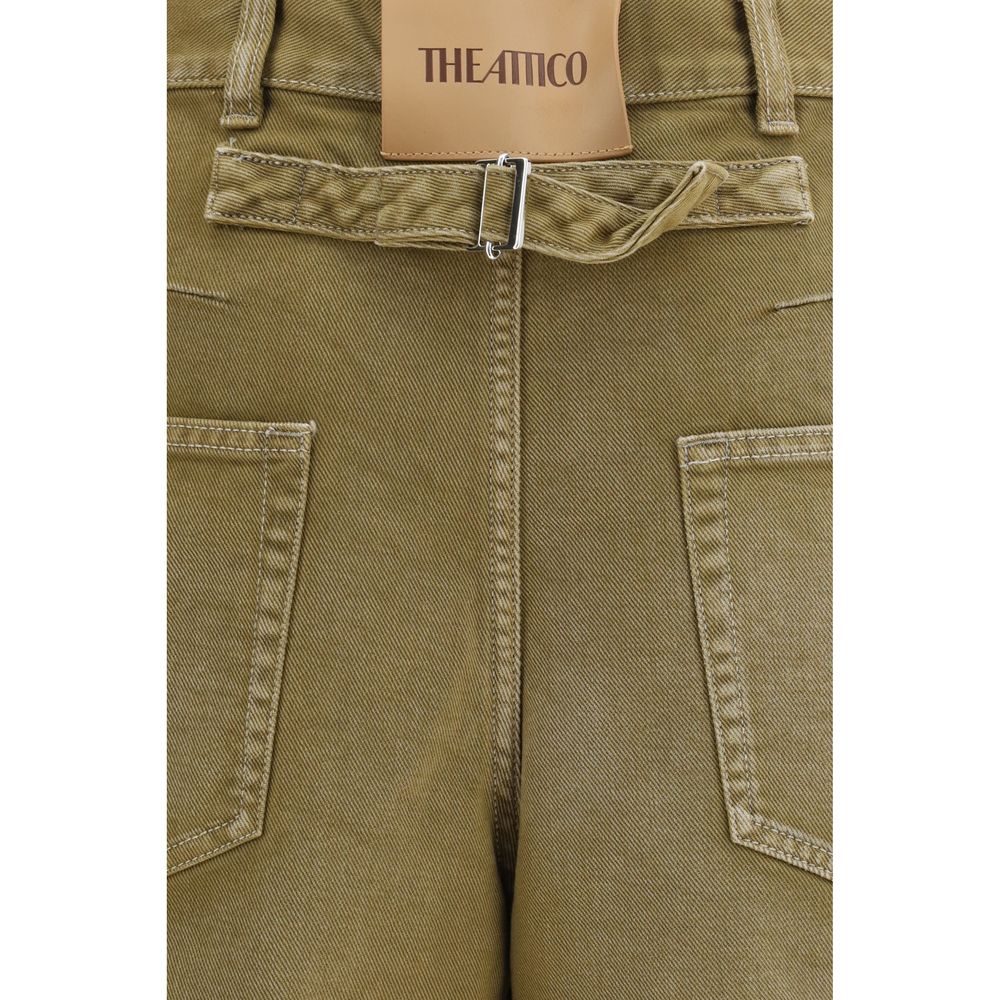 The Attico Brown Cotton Jeans Denim - Luxury Fashion Statement