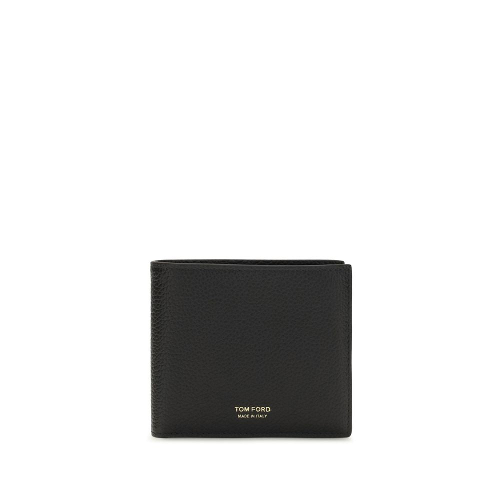 Discover the Tom Ford Black Calf Leather Bos Taurus Wallet, a masterpiece of craftsmanship in pebbled leather, embodying sophistication and timeless elegance for the discerning individual.
