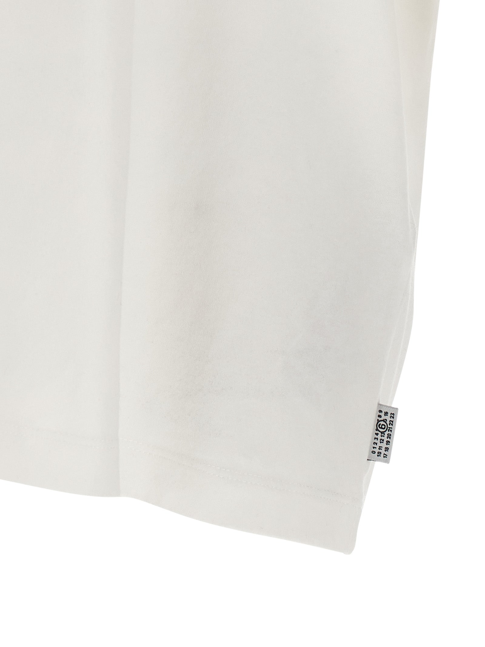 Experience the essence of contemporary luxury with the MM6 Maison Margiela White Cotton T-Shirt, a timeless piece that merges exquisite craftsmanship with effortless elegance.